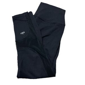 Alo Yoga Women’s Leggings Size Medium Coast High Waist Mesh Panel Black Workout